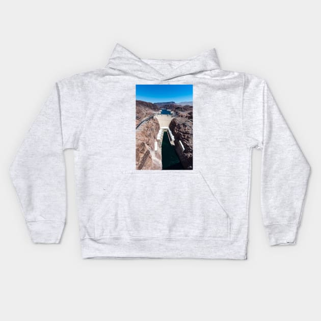 Hoover Dam, Nevada Kids Hoodie by searchlight